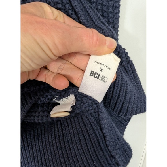 Alex Mill Romy Long Cardigan Sweater Navy Blue Chinky Knit duster Women Medium - Picture 8 of 9